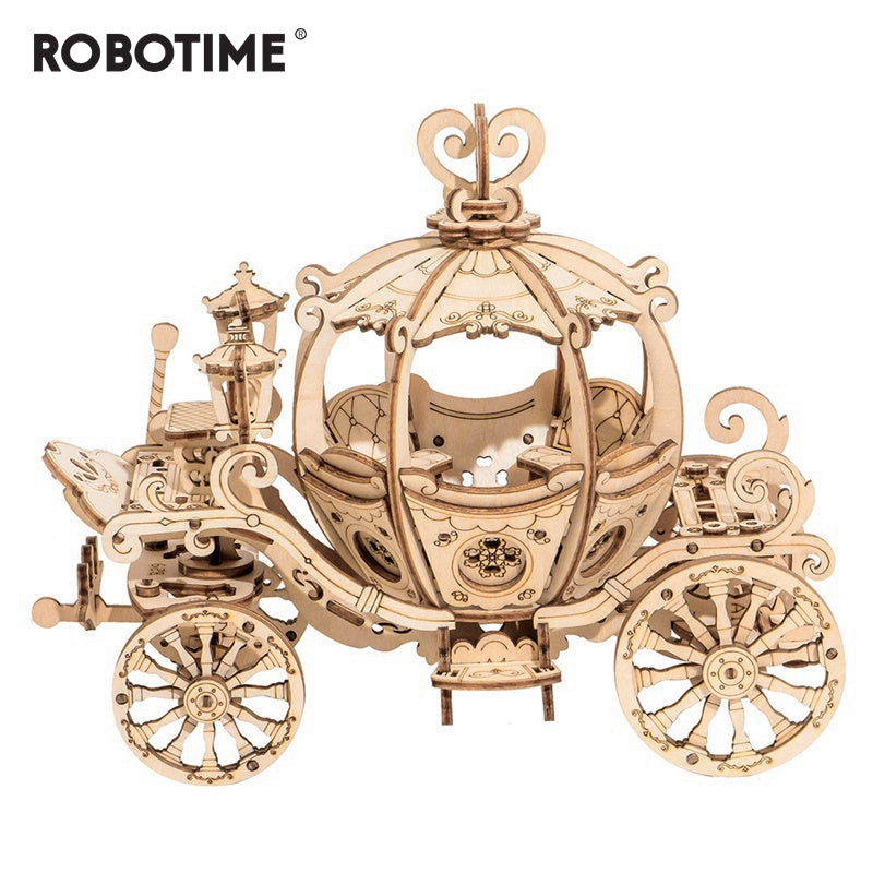 New Arrival DIY 3D Gramophone Box,Pumpkin Cart Wooden Puzzle Game Assembly Popular Toy Gift for Children Adult TG408