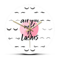 All You Need Is Lashes Beauty Salon Quote Silent Eyelash Extension Style Guide Lashes Salon Wall Clock
