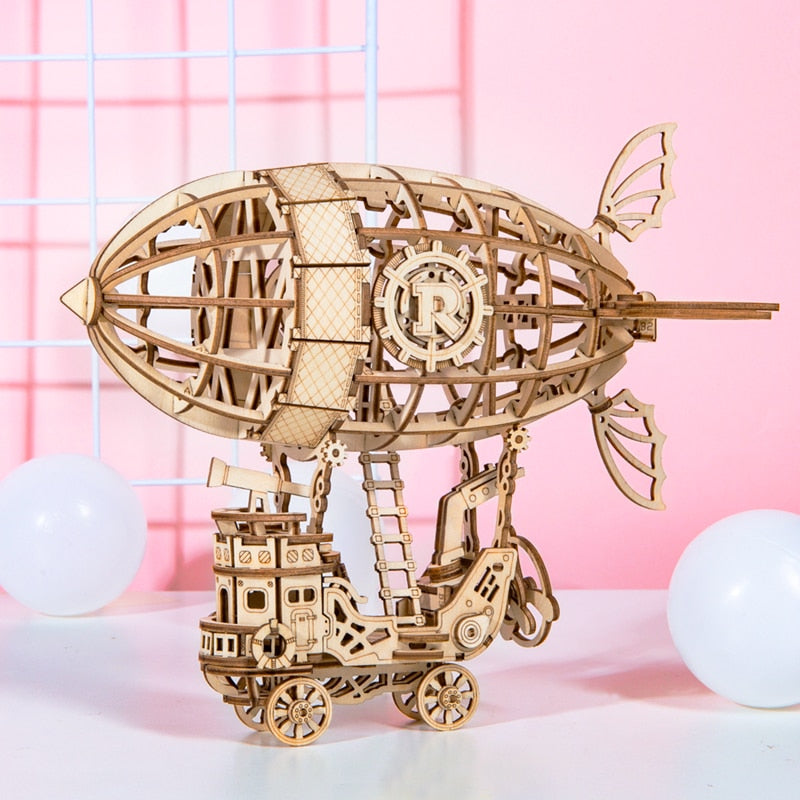New Arrival DIY 3D Gramophone Box,Pumpkin Cart Wooden Puzzle Game Assembly Popular Toy Gift for Children Adult TG408