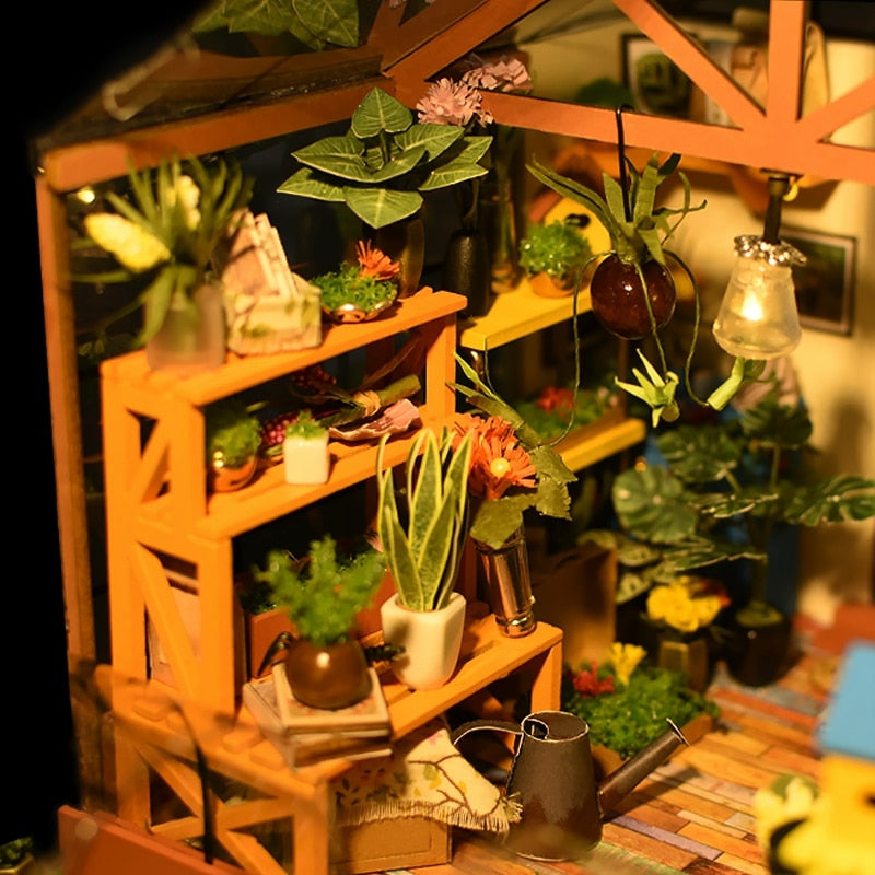 5 Kinds DIY Doll House with Furniture Children Adult Miniature Dollhouse Wooden Kits Toy DG
