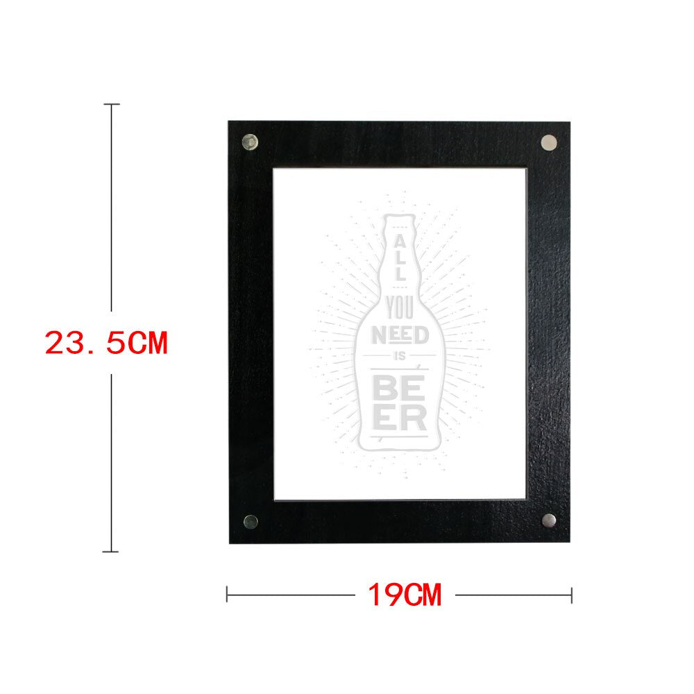 All You Need Is Beer Electric Display Sign For Pub Decoration Beer Company Brew LED Business Logo Custom Lighting Wooden Frame