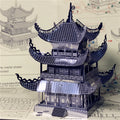 3D metal puzzle Yueyang Tower Chinese architecture DIY Assemble Model Kits Laser Cut Jigsaw toy gift (Yueyang Tower)