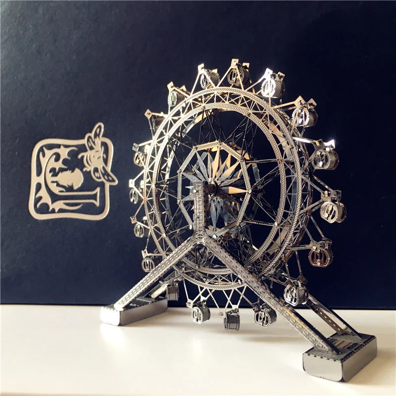 3D metal puzzle Ferris Wheel architecture DIY Assemble Model Kits Laser Cut (Ferris Wheel)
