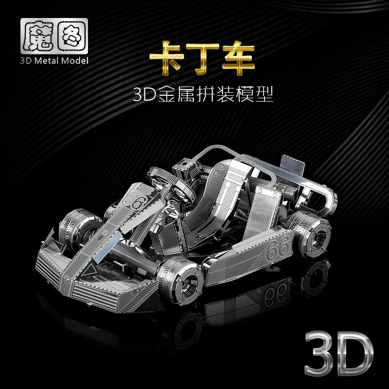 3D Metal model kit Kart Car vehicle Model DIY 3D