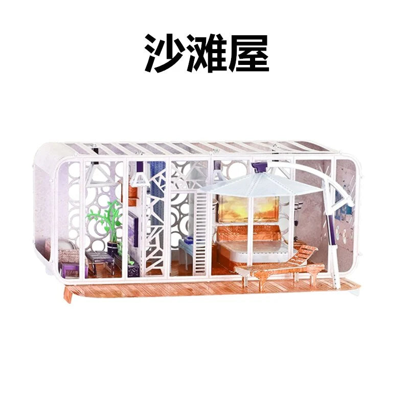 2019 Coffee Shop Sushi Bar 3D Metal Model Kits DIY Assemble 3D Metal Puzzle Laser Cut Jigsaw Toy
