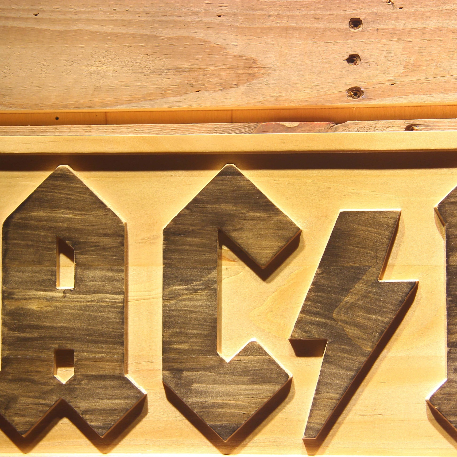 ACDC AC/CD Band 3D Wooden Bar Signs