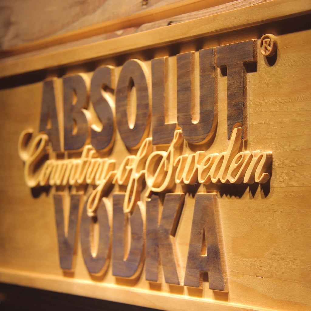 Absolut Vodka 3D Wooden Signs