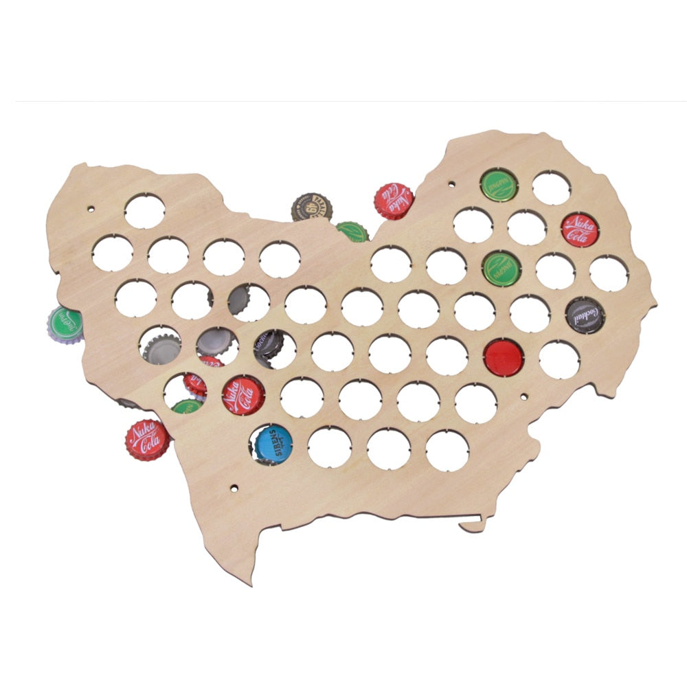 African Cap Map Wooden Craft Cap Trap Display Art Africa Cap Hoder Caps Collectors Accessories
