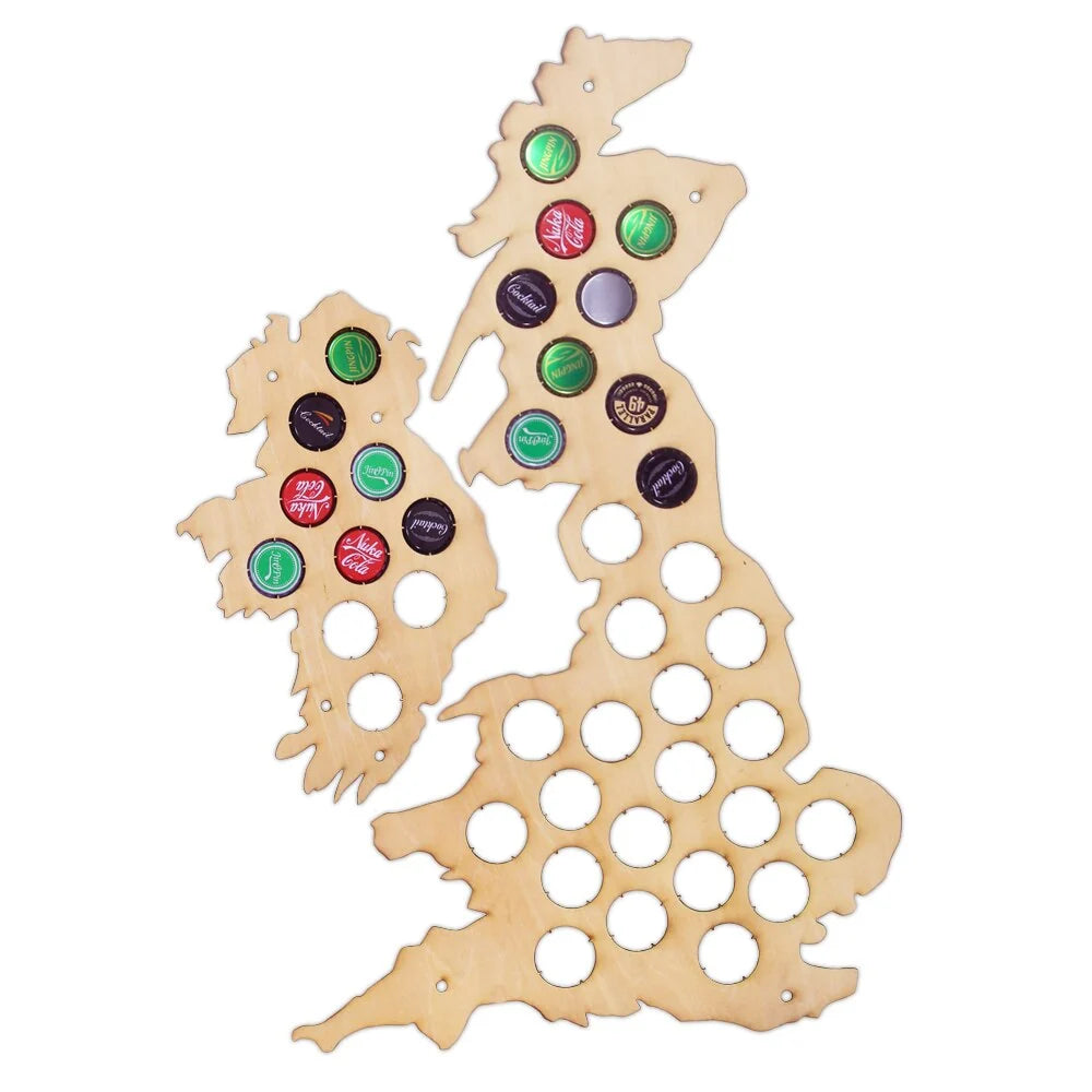 Unique Design Wooden Maps United Kingdom Cap Maps Handmade Wall Mounted Map