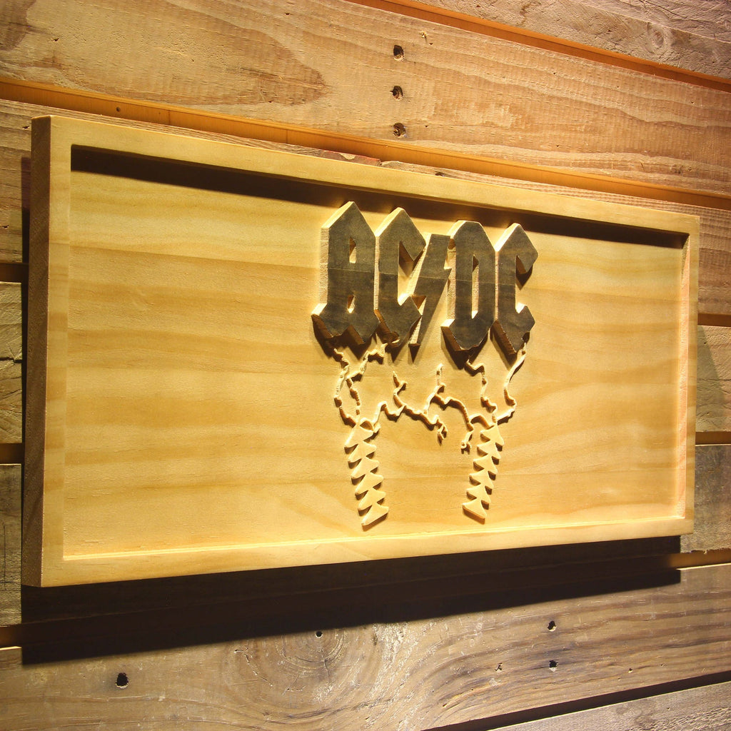 ACDC AC/CD 3D Wooden Bar Signs