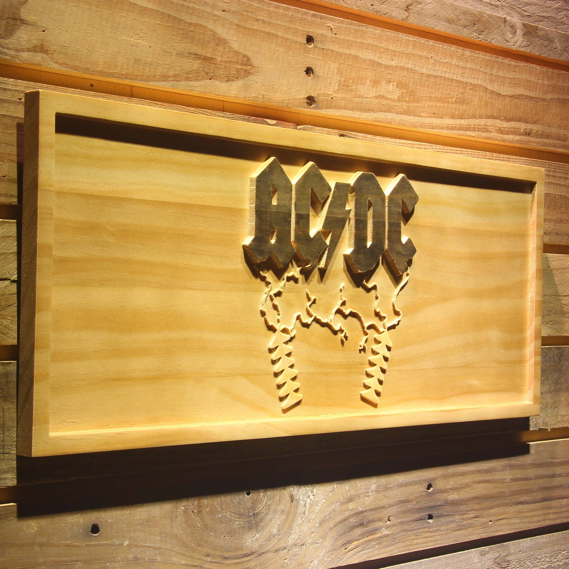 ACDC AC/CD 3D Wooden Bar Signs