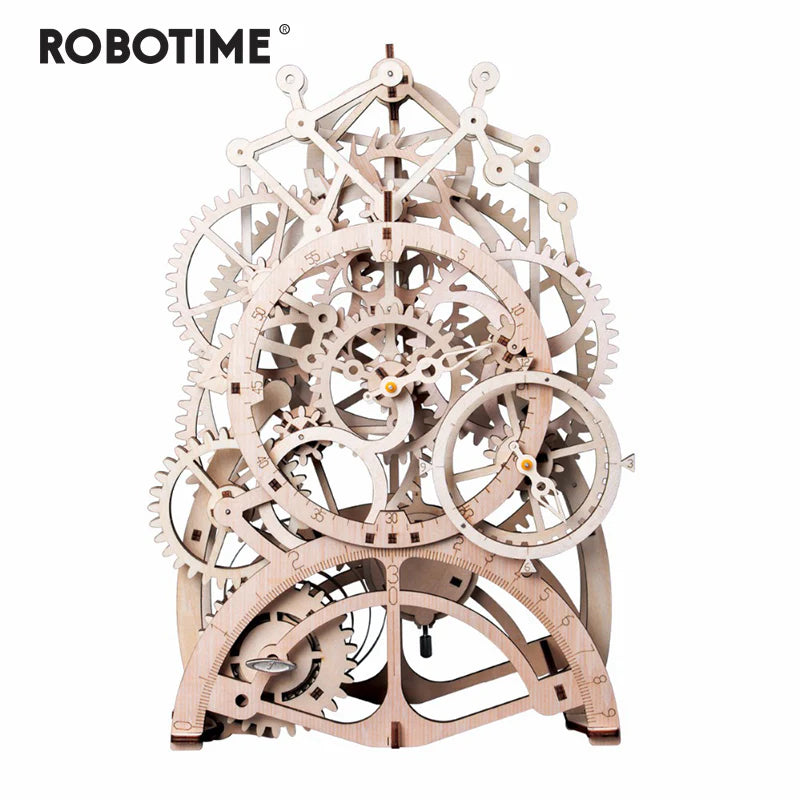 4 Kinds DIY Laser Cutting 3D Mechanical Model Wooden Puzzle Game Assembly Toy Gift for Children Adult for