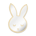 Bunny Sleepy Eyes Makeup Mirror Baby Kids Room Nursery Cute Animal Sleeping Rabbit Wood & Acrylic Safety Wall Mirror