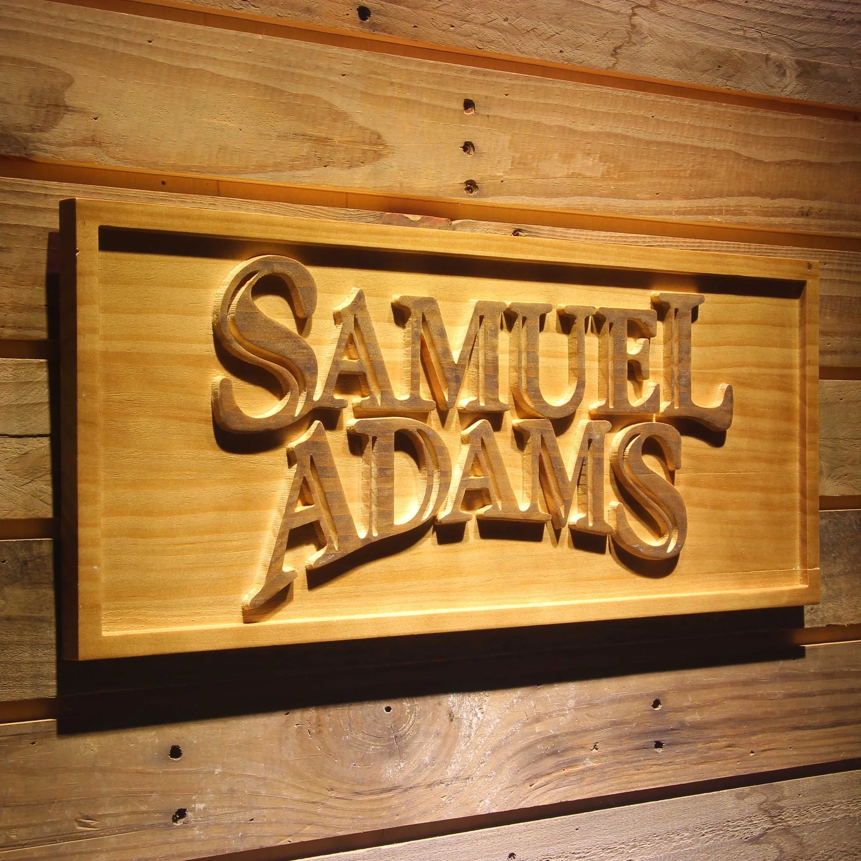 Samuel Adams 3D Wooden Bar Signs