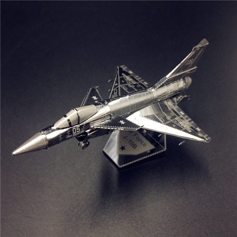 3D Metal model kit AIR FORCE J-10B Chinese modern military equipment Model DIY 3D