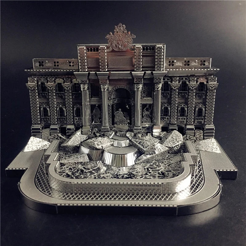 3D Metal model kit Trevi Fountain Building Model DIY 3D