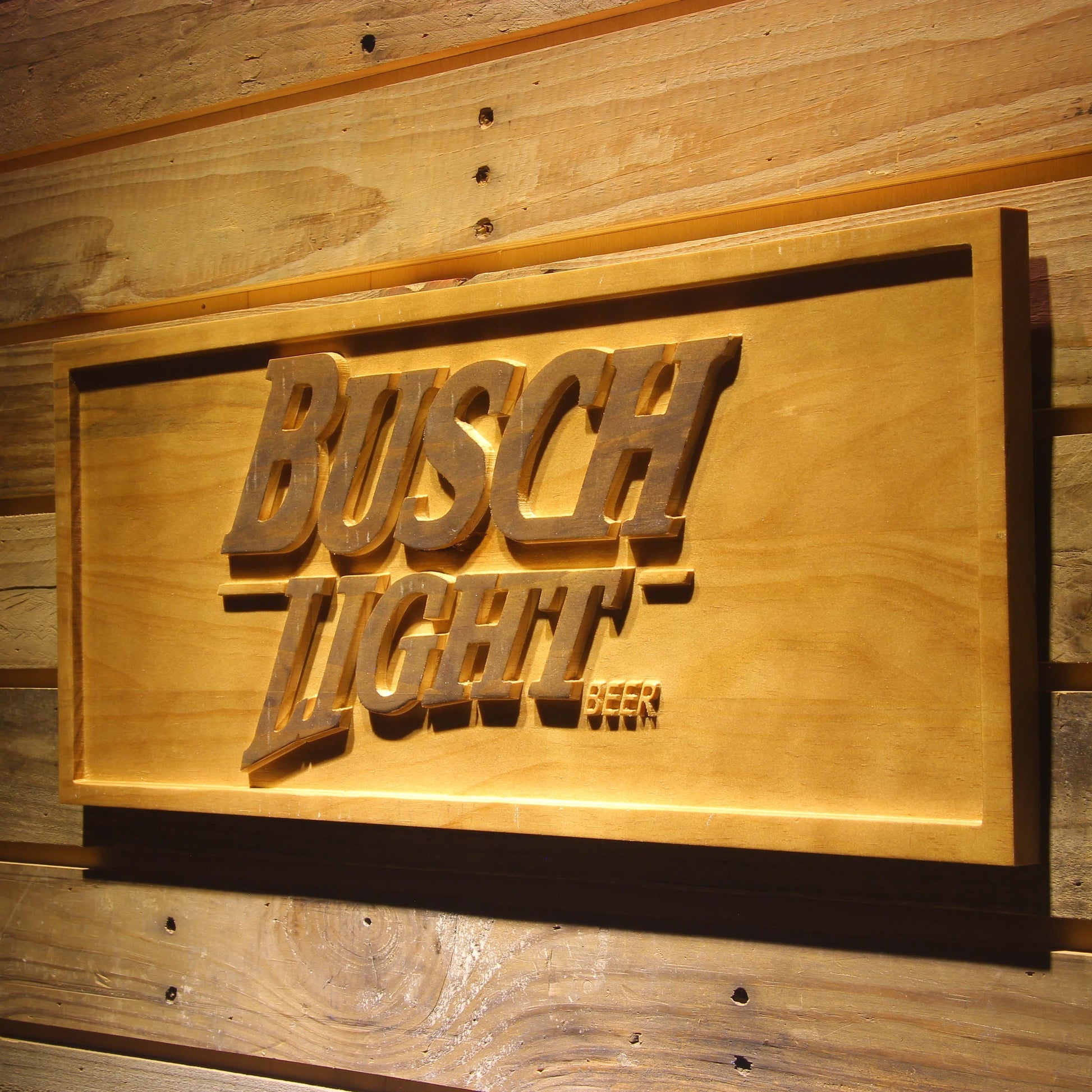 Busch Light 3D Wooden Signs