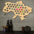 Ukraine Cap Map Wooden Craft Bottle Cap Map Of Ukraine Bottle Cap Display Holder Gift For Cap Collector
