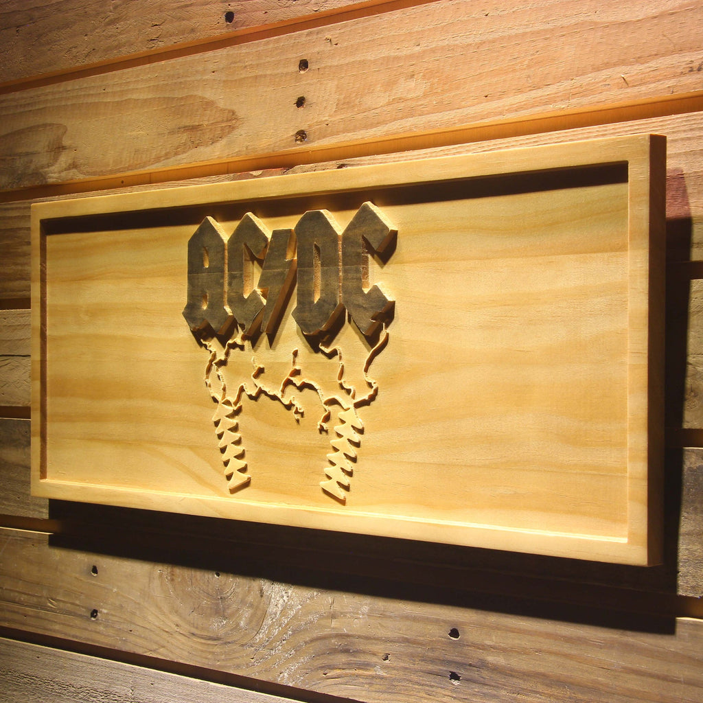 ACDC AC/CD 3D Wooden Bar Signs