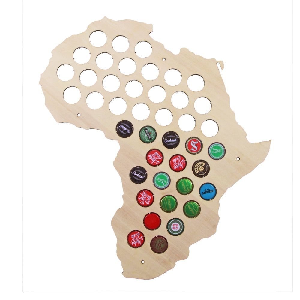 African Cap Map Wooden Craft Cap Trap Display Art Africa Cap Hoder Caps Collectors Accessories