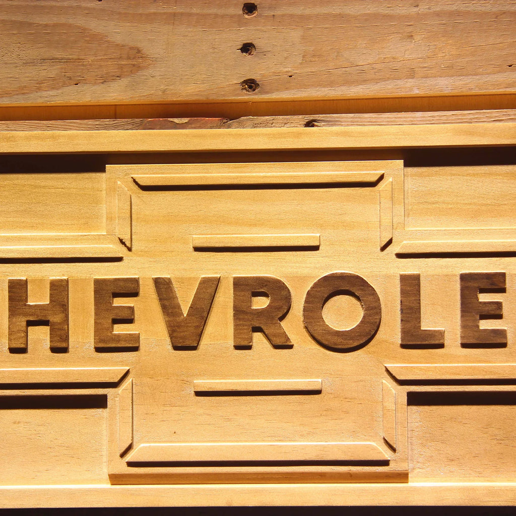 Chevrolet Car 3D Wooden Bar Signs