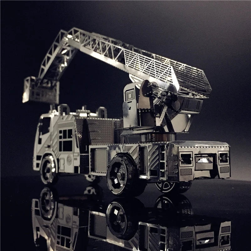 3D Metal Puzzle model kit Fire engine with ladder DIY 3D