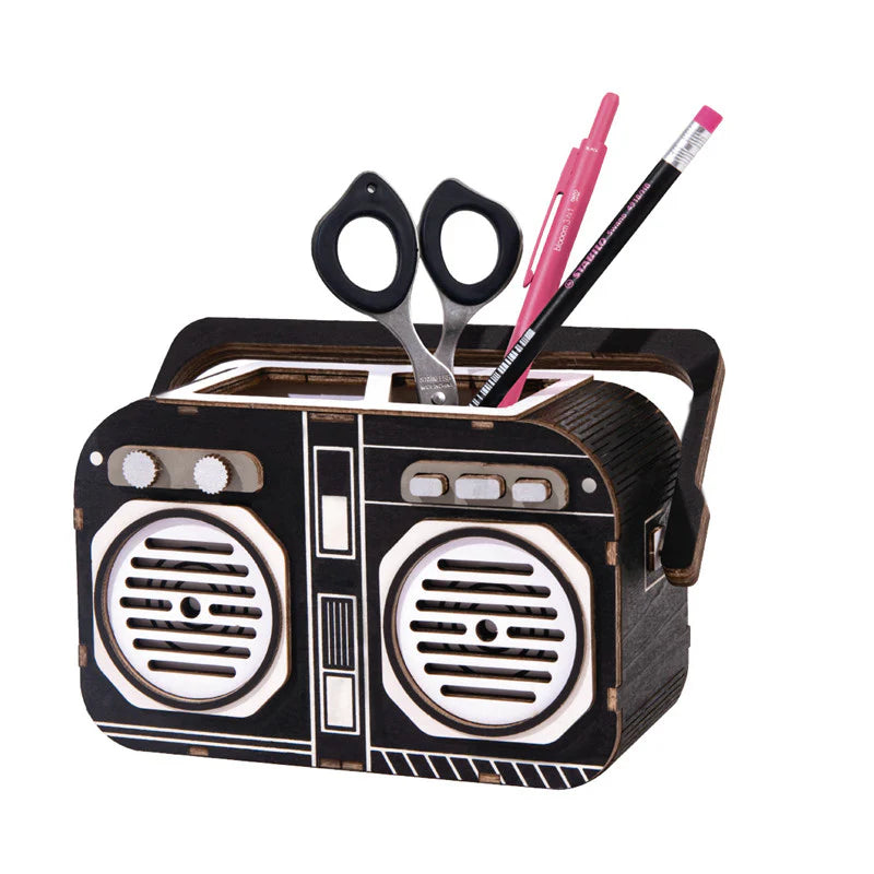 2019 New DIY Vintage Recorder 3D Wooden Puzzle Game Gift&Penholder for Children Friend Toy TG11 (TG11 Recorder)