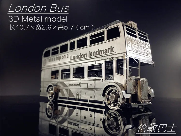 3D Metal model kits London Bus Car Assemble Model puzzle I22207 2 sheets DIY 3D Laser Cut Toy