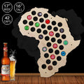 Africa Cap Map Wooden Craft Cap Display Art Wood Craft Novelty Gifts For Lover Cap Collector