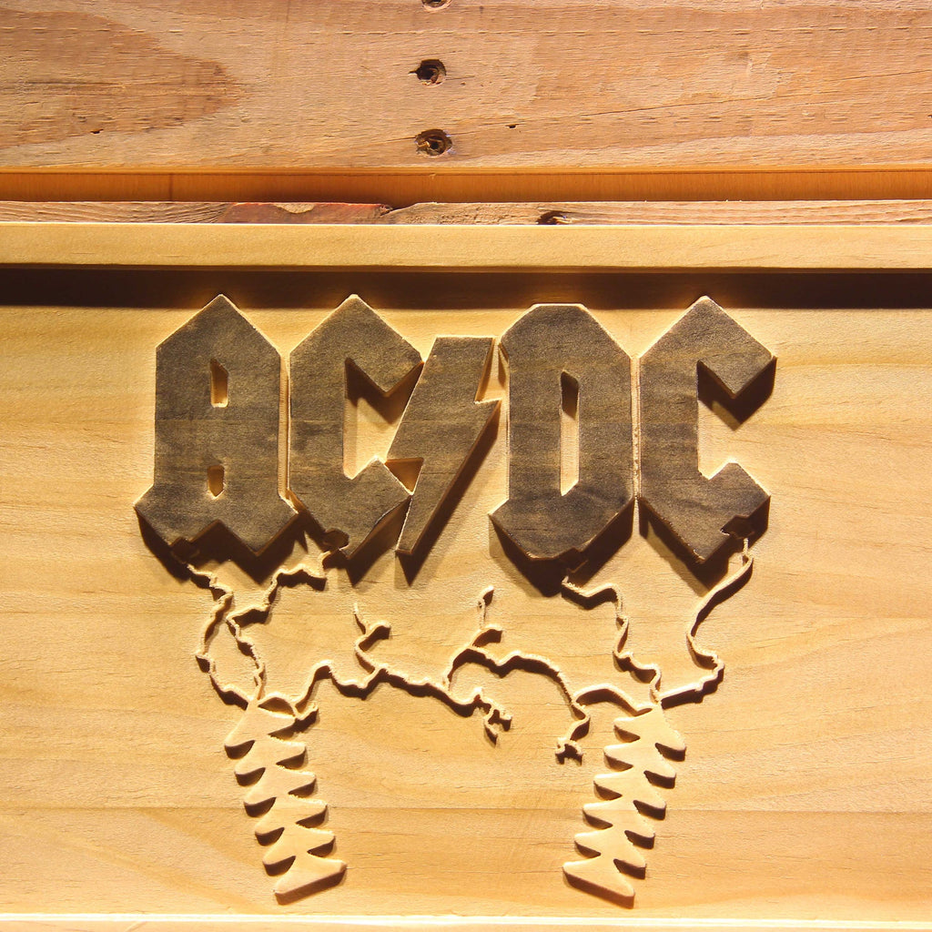 ACDC AC/CD 3D Wooden Bar Signs