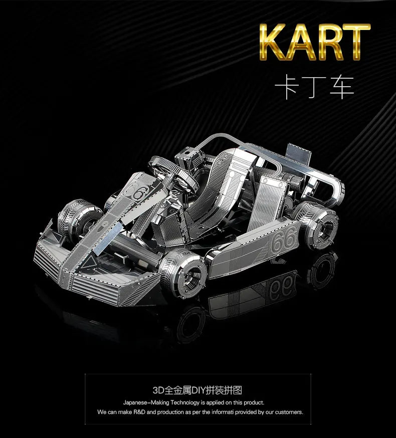 3D Metal model kit Kart Car vehicle Model DIY 3D
