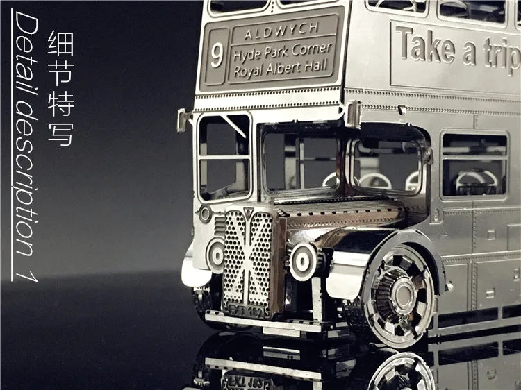 3D Metal model kits London Bus Car Assemble Model puzzle I22207 2 sheets DIY 3D Laser Cut Toy