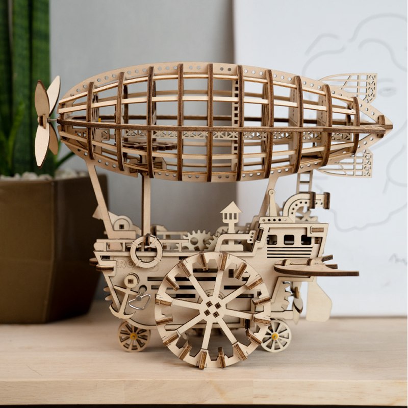 6 Kinds DIY Gear Drive Wooden Mechanical Assembly Gift for Teens LGLK