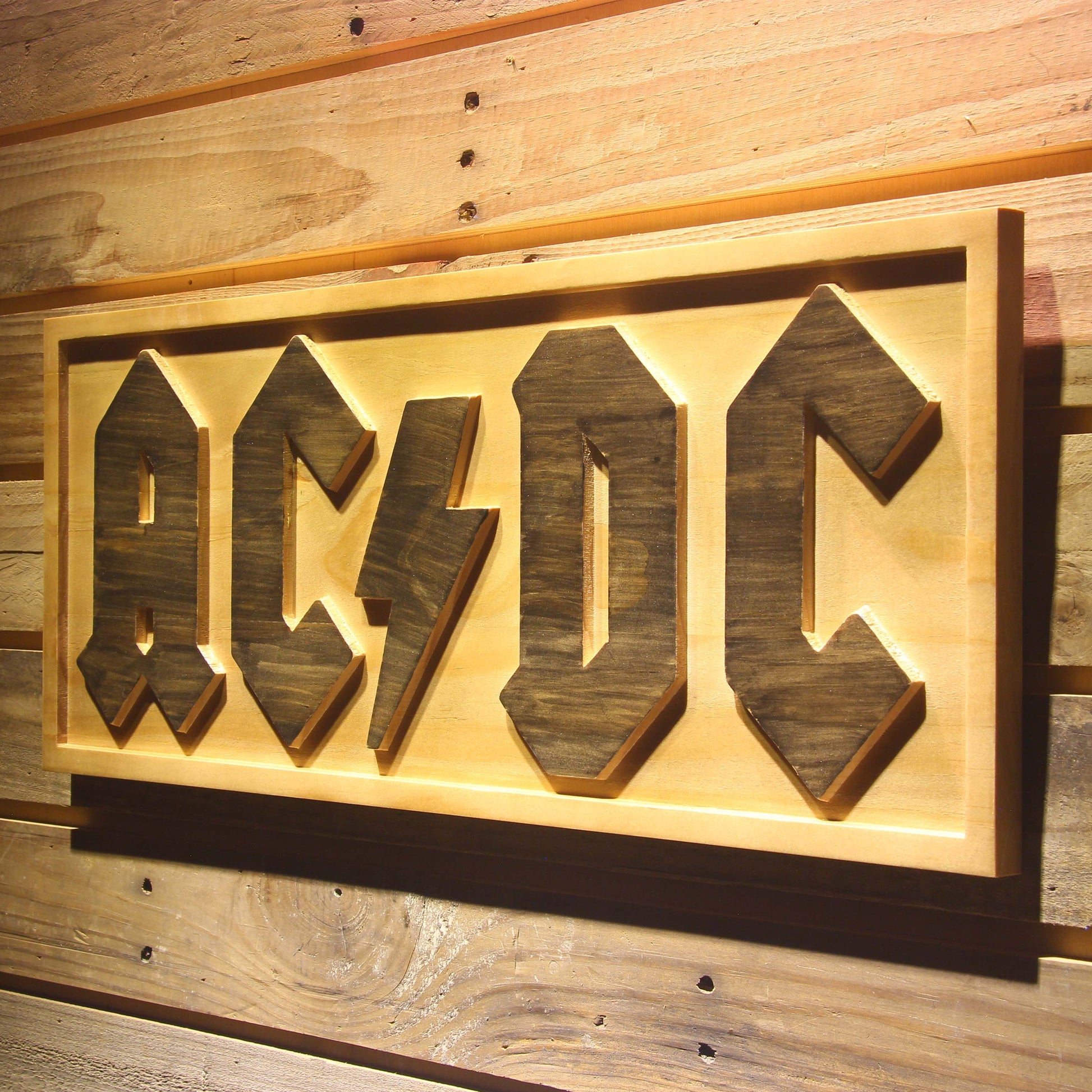 ACDC AC/CD Band 3D Wooden Bar Signs