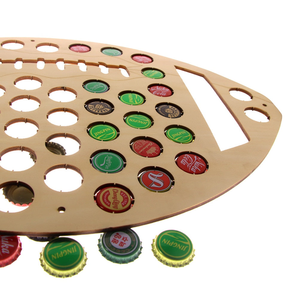 American Football Cap Map Rugby Ball Wooden Cap Trap Cap Holder Cap Collection Wall Art Display Map