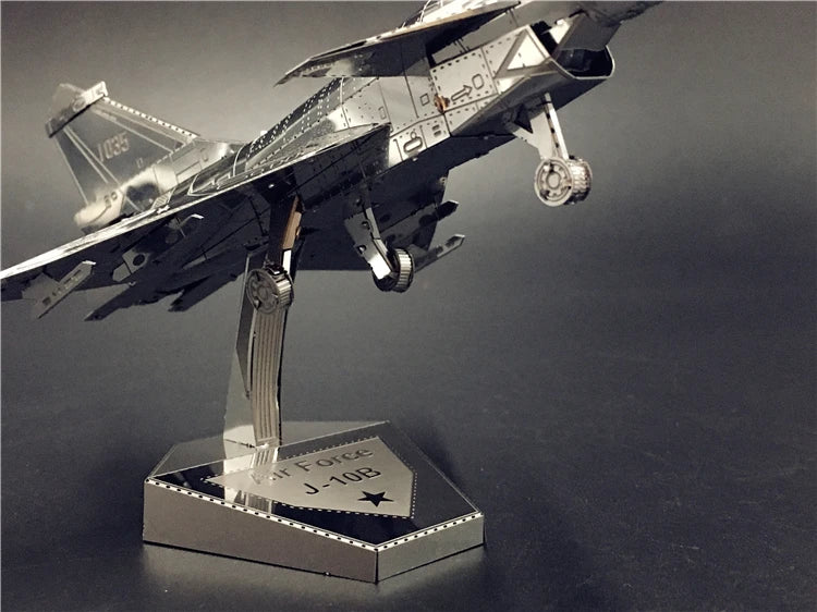 3D Metal model kit AIR FORCE J-10B Chinese modern military equipment Model DIY 3D