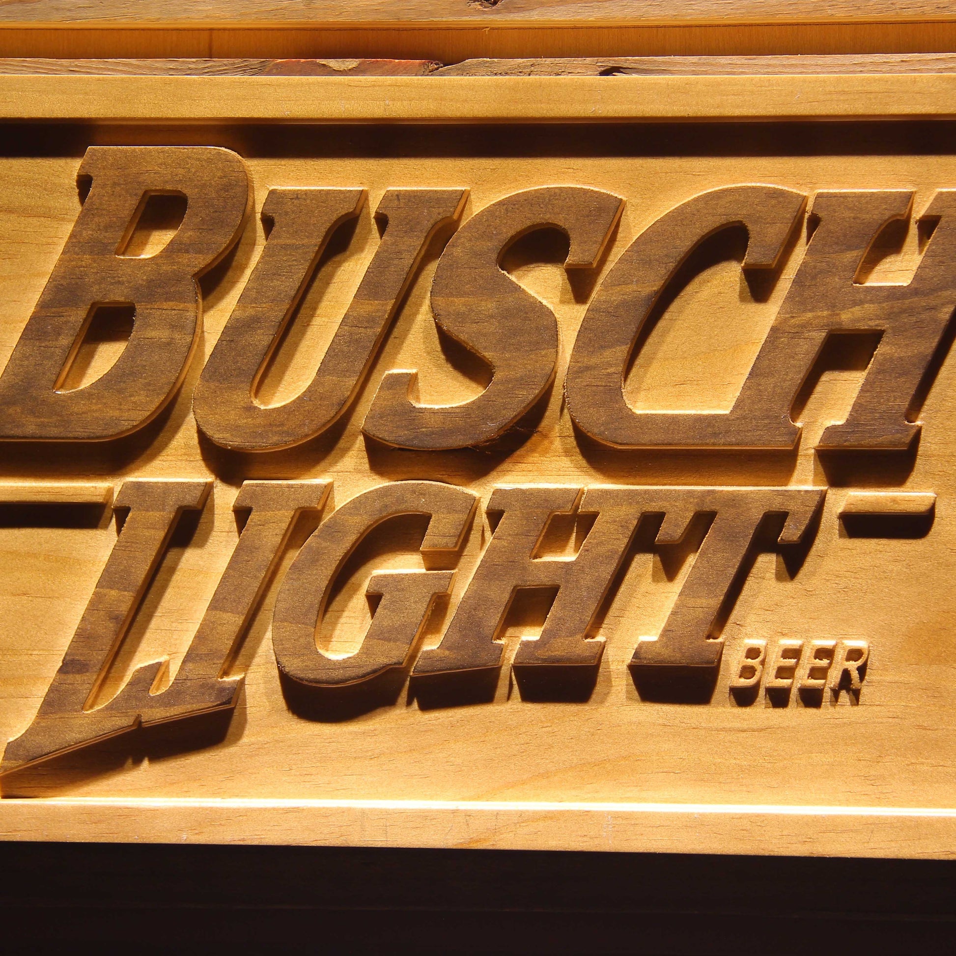 Busch Light 3D Wooden Signs