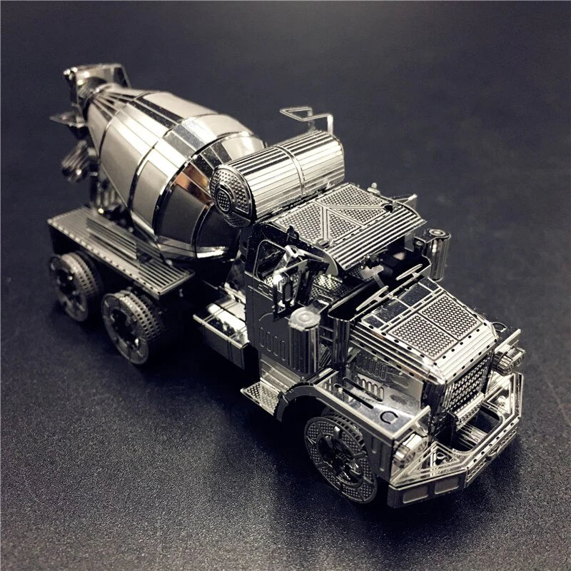 3D Metal model kit CEMENT MIXER Engineering vehicle Model DIY 3D