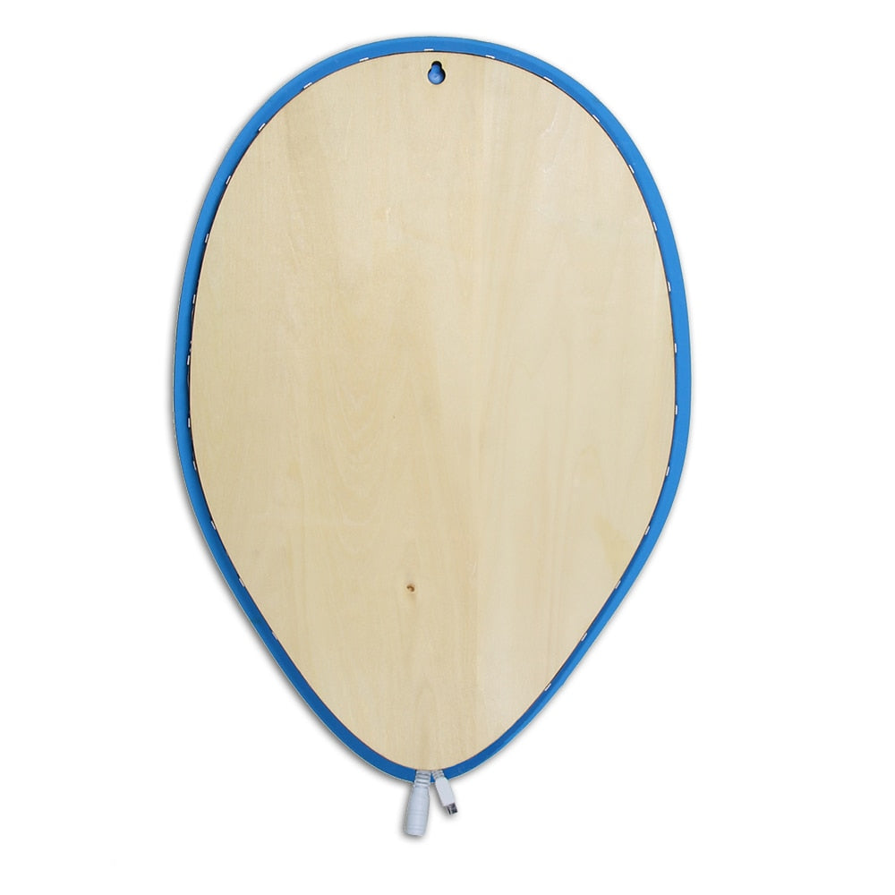 Alien Head Wall Mirror Modern Design Martians Mirror With LED Backlight Saucer Man Hanging Acrylic Mirror