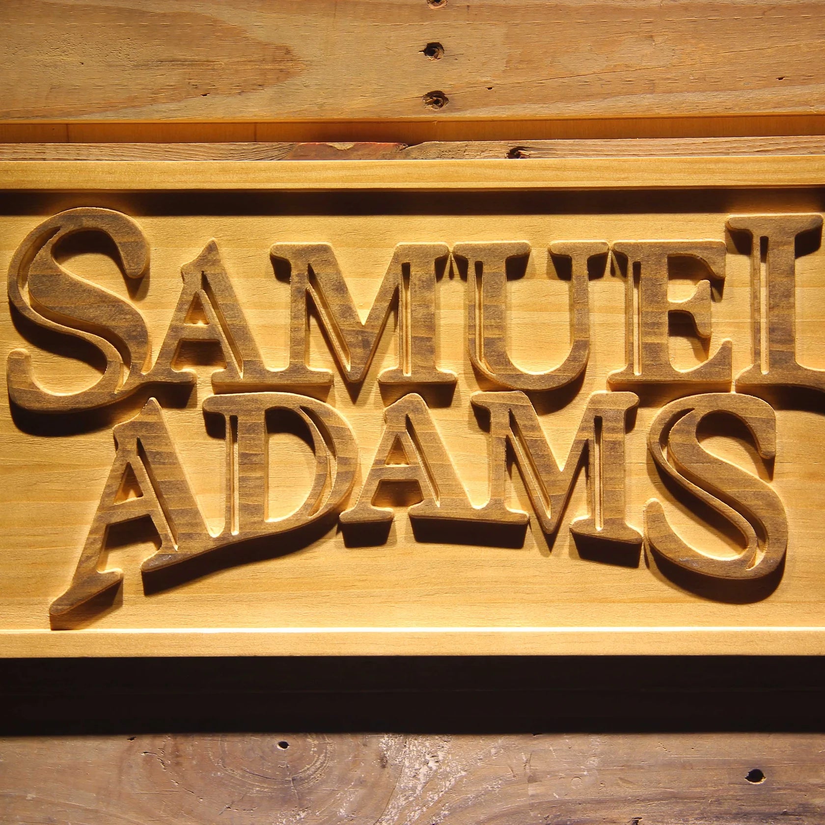 Samuel Adams 3D Wooden Bar Signs
