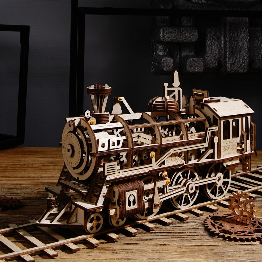 6 Kinds DIY Gear Drive Wooden Mechanical Assembly Gift for Teens LGLK