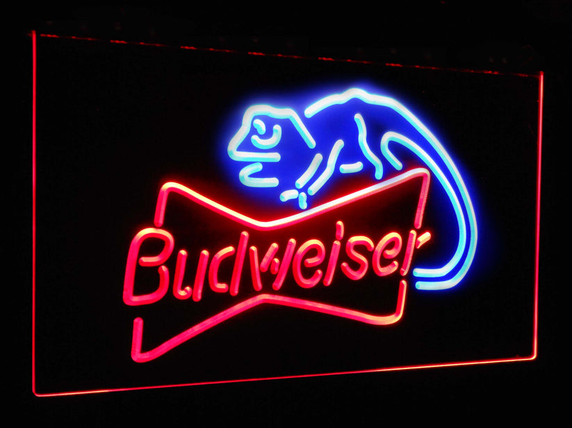 Budweiser Lizard Bar Decoration Gift Dual Color Led Neon Light Signs st6-a2084