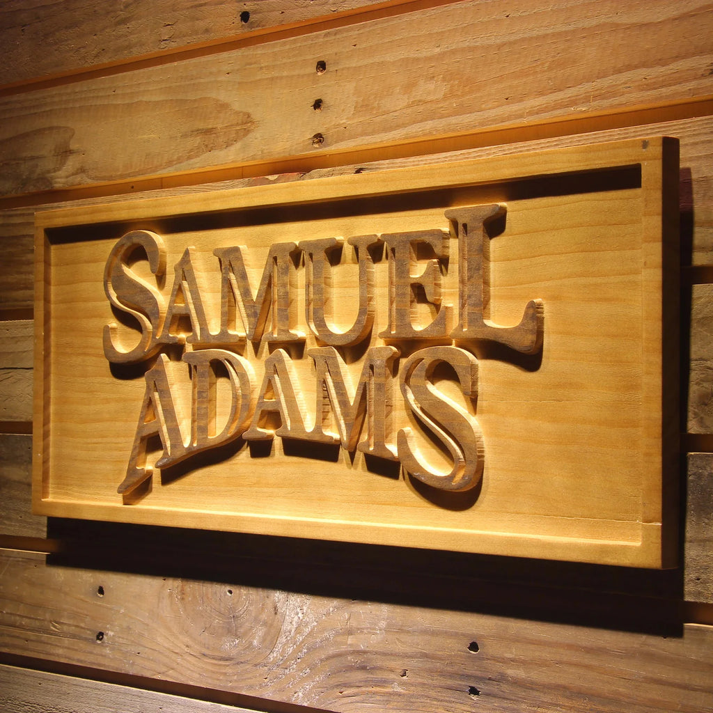 Samuel Adams 3D Wooden Bar Signs