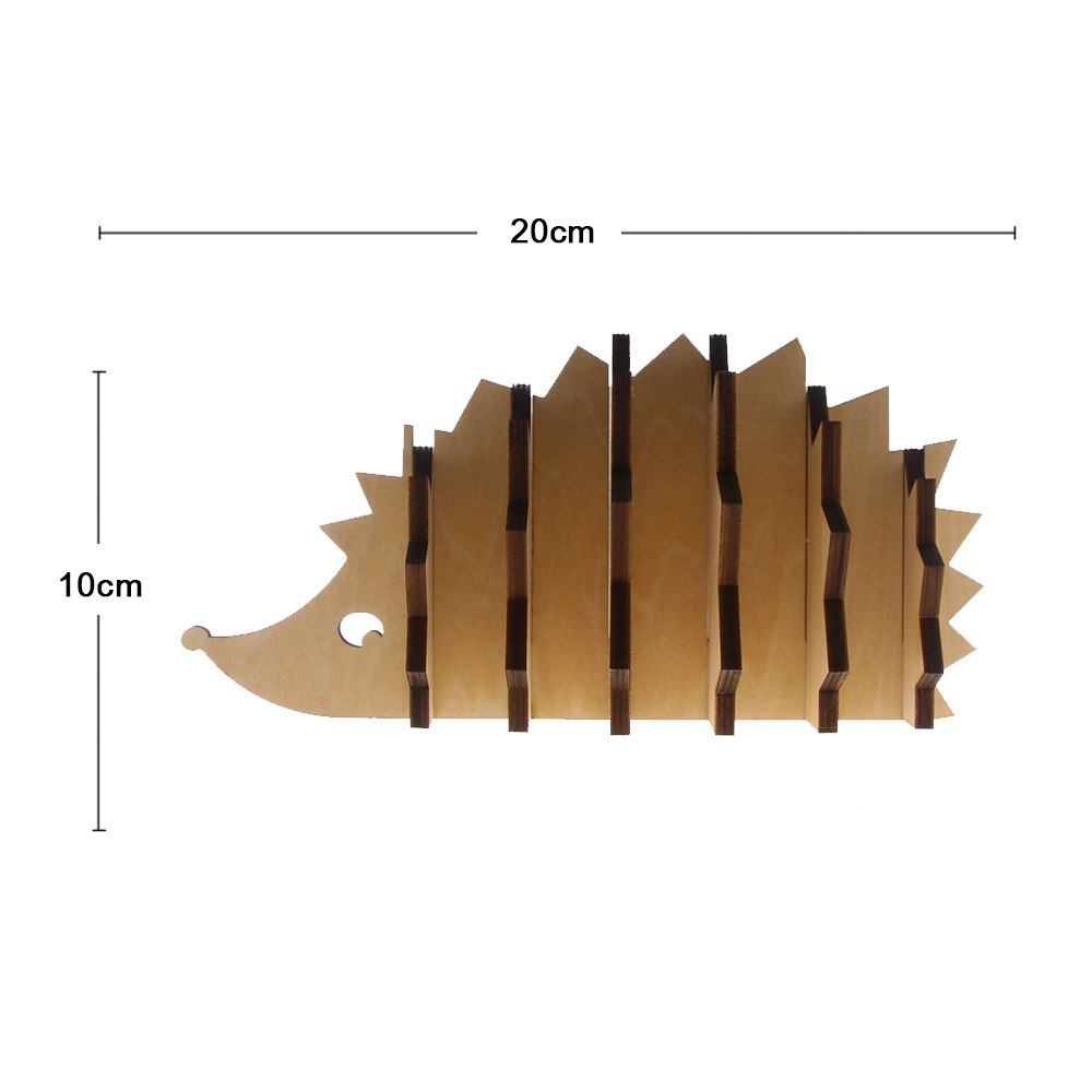 7Pieces/Set Animal Pin Wooden Coaster Hedgehog Shape DIY Coffee Tea Cup Mat Creative Table Decoration Figurines & Miniatures