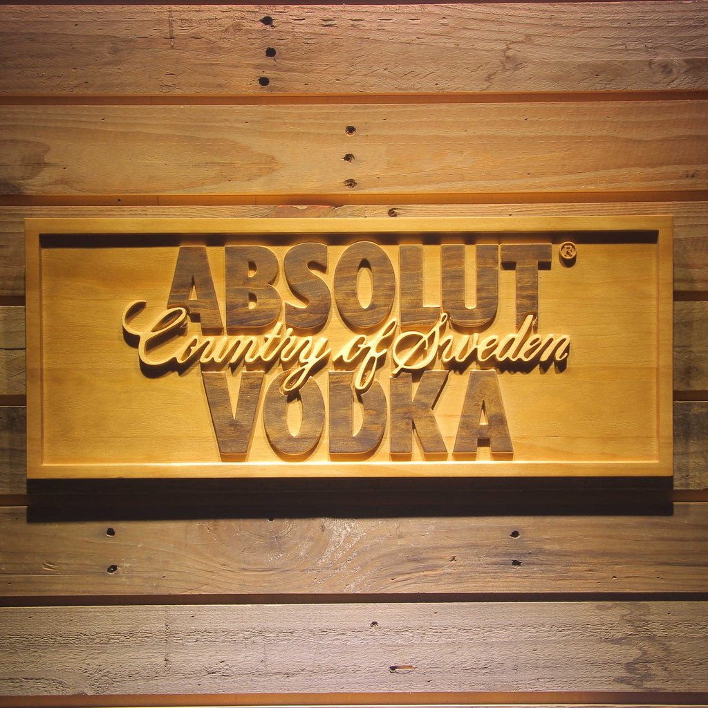 Absolut Vodka 3D Wooden Signs