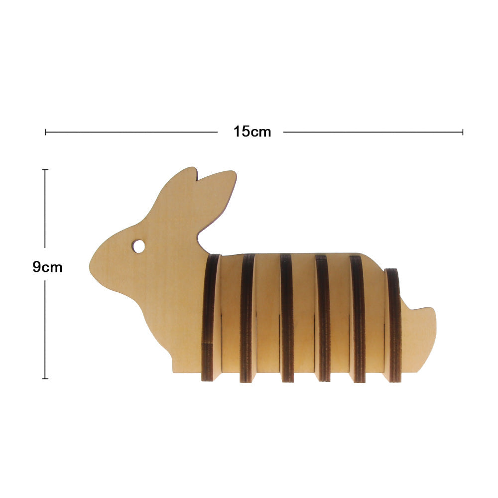 7Pieces/Set Lovely Bunny Art Decoration Wooden Pin Coaster Creative Rabbit Coffee Cup Mat Personality Table Decor