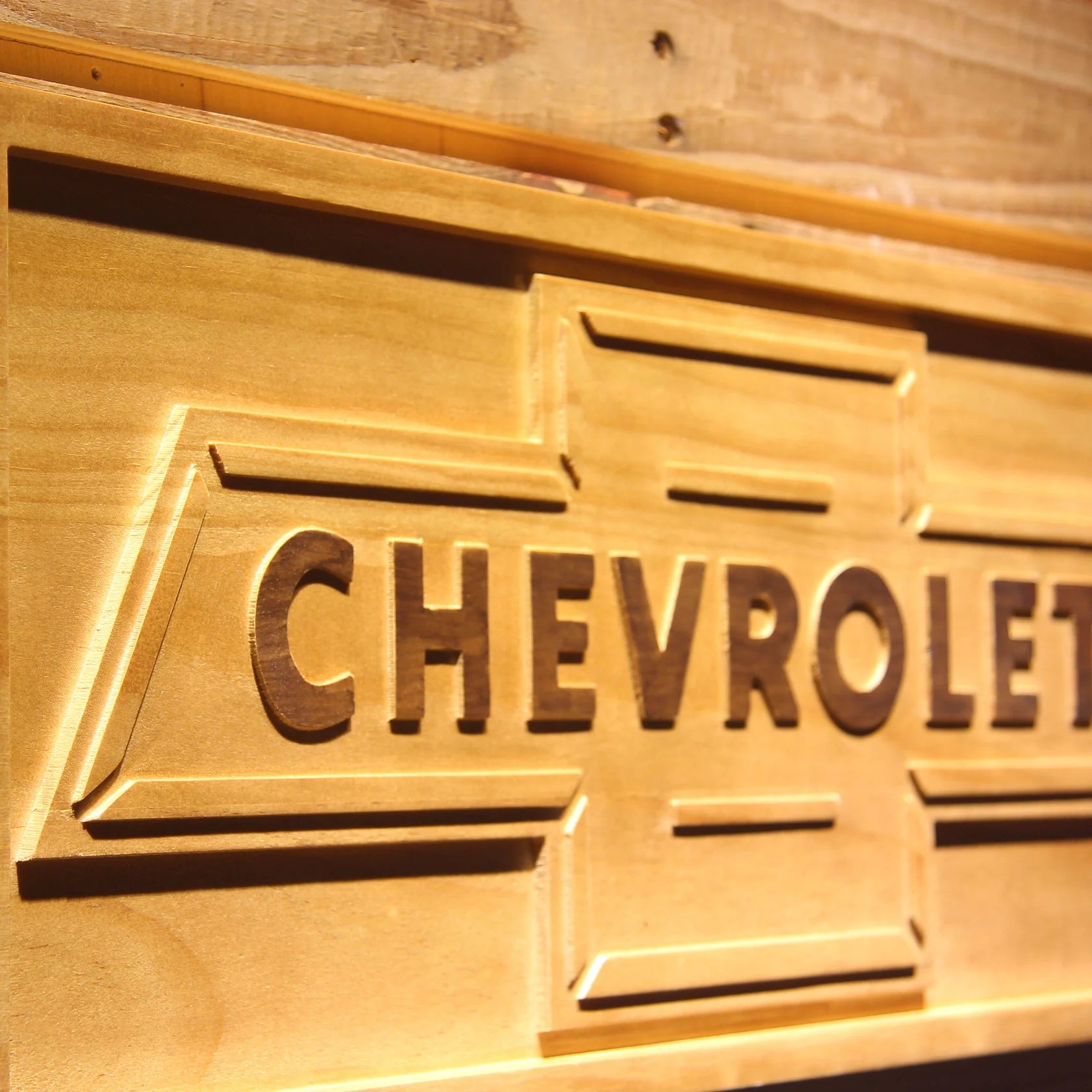 Chevrolet Car 3D Wooden Bar Signs