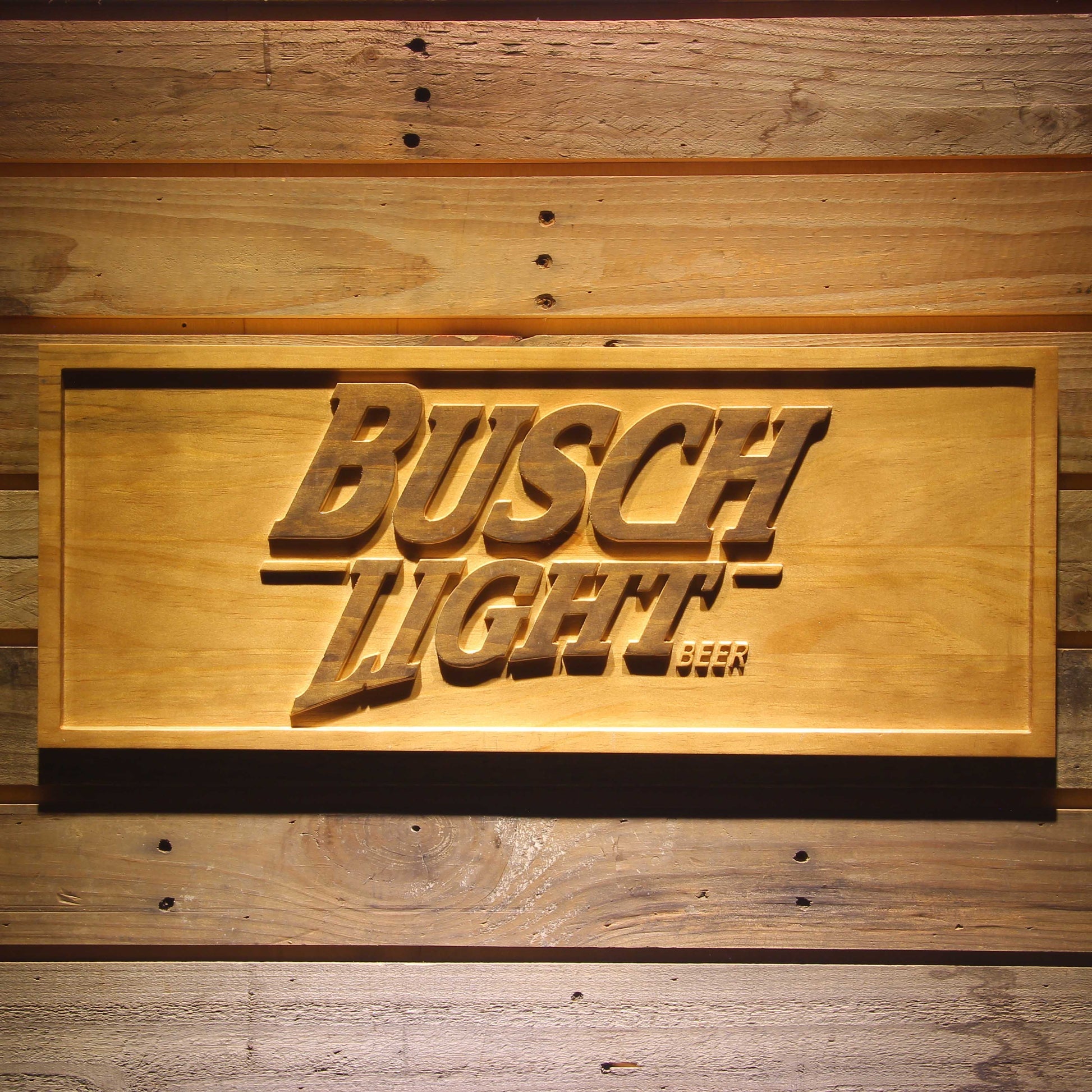 Busch Light 3D Wooden Signs