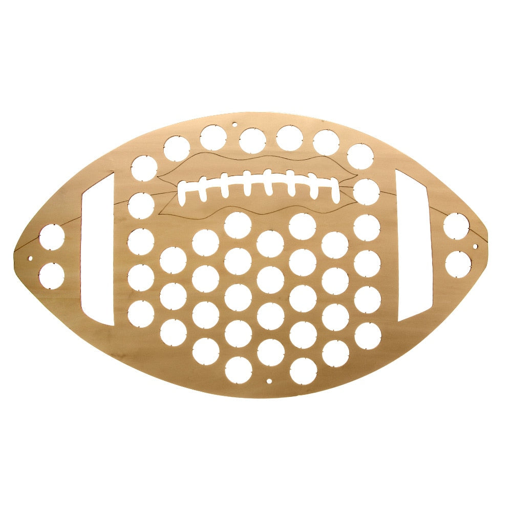 American Football Cap Map Rugby Ball Wooden Cap Trap Cap Holder Cap Collection Wall Art Display Map