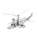 3D Metal model kit KA-50 Aircraft RAH-66 Stealth Helicopter Model DIY 3D